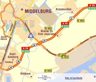 Middelburg Bosschaartsweg map